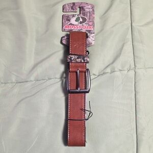 Mossy Oak Brown Leather Belt, Size 40/42